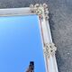 Large decorative mirror with a relief design of roses and flowers – Romantic style