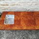 Table basse des années 70 en orme