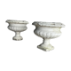 Pair of antique Médicis garden vases in cast stone.