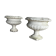 Pair of antique Médicis garden vases in cast stone.