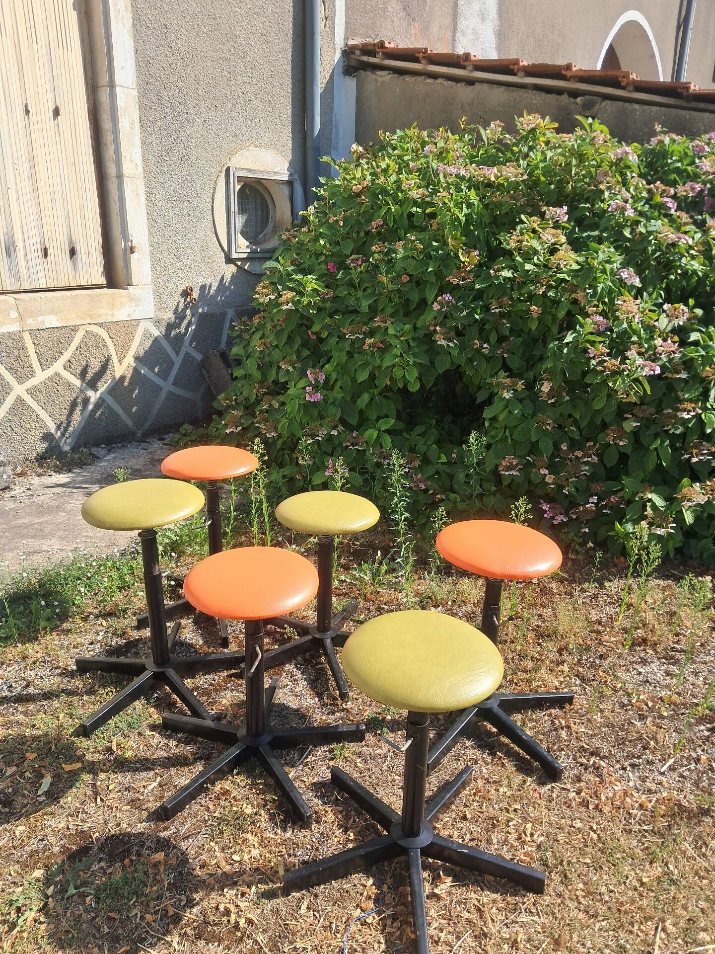 Adjustable stools from the 70s