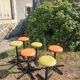 Adjustable stools from the 70s