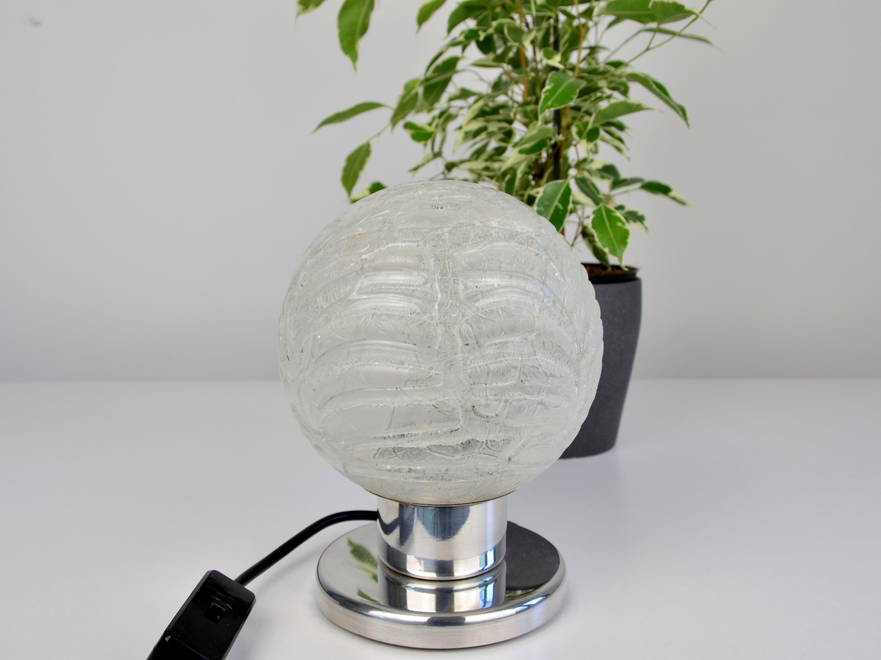 Mid Century table lamp by Doria Leuchten, Murano glass