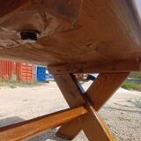 Large old solid oak monastery table