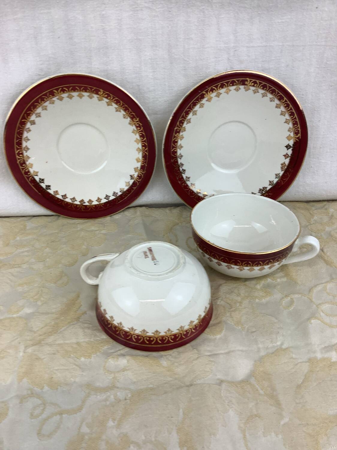 Duo de tasses digoin Sarreguemines