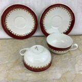 Duo of Digoin Sarreguemines cups