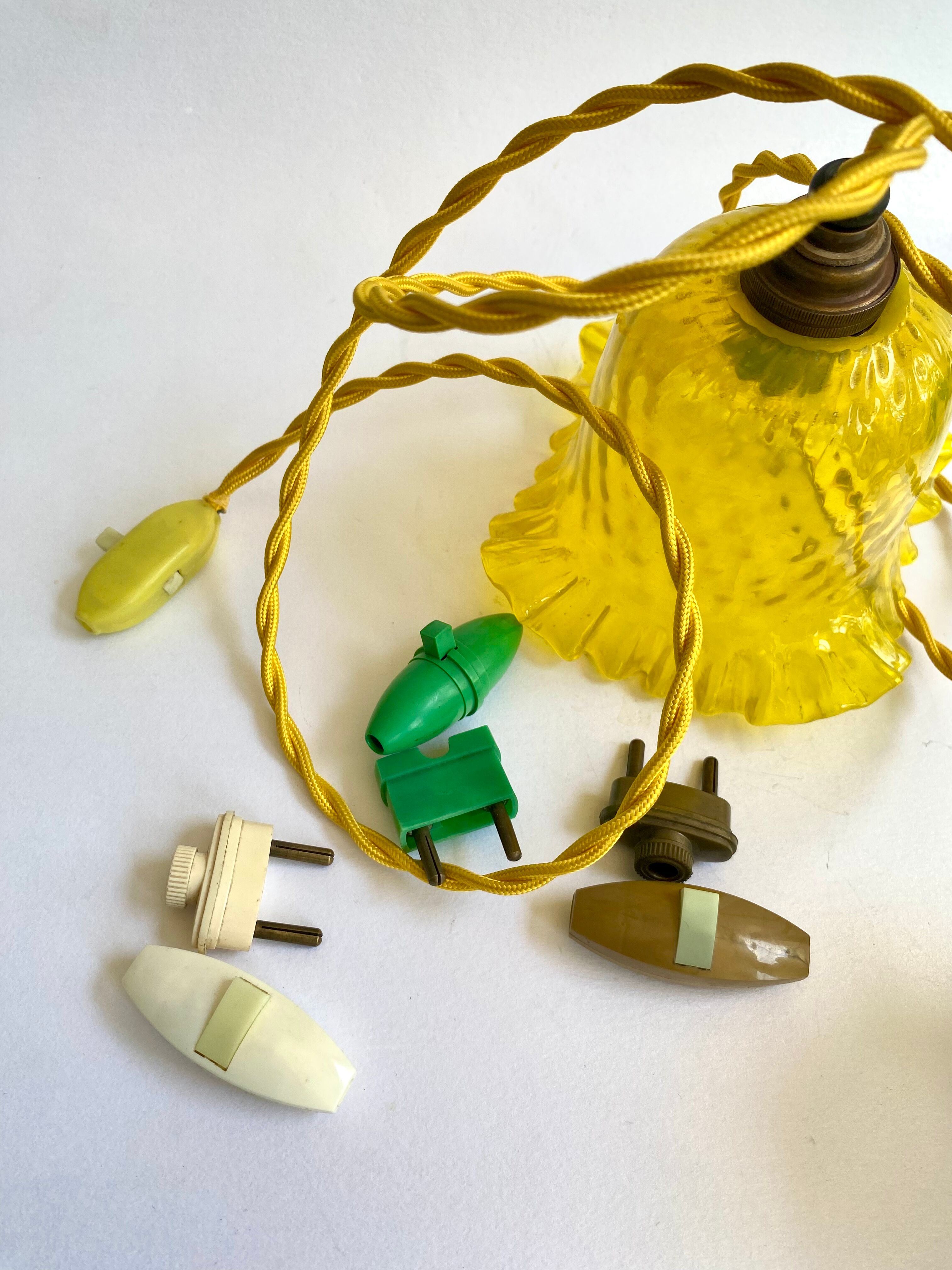 Glass suspension, 2m cable, boxwood wire pass