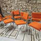 Lot de 8 chaises fauteuil 1970"