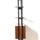 Modular storage cabinet and teak bookcase. Italy, 60s