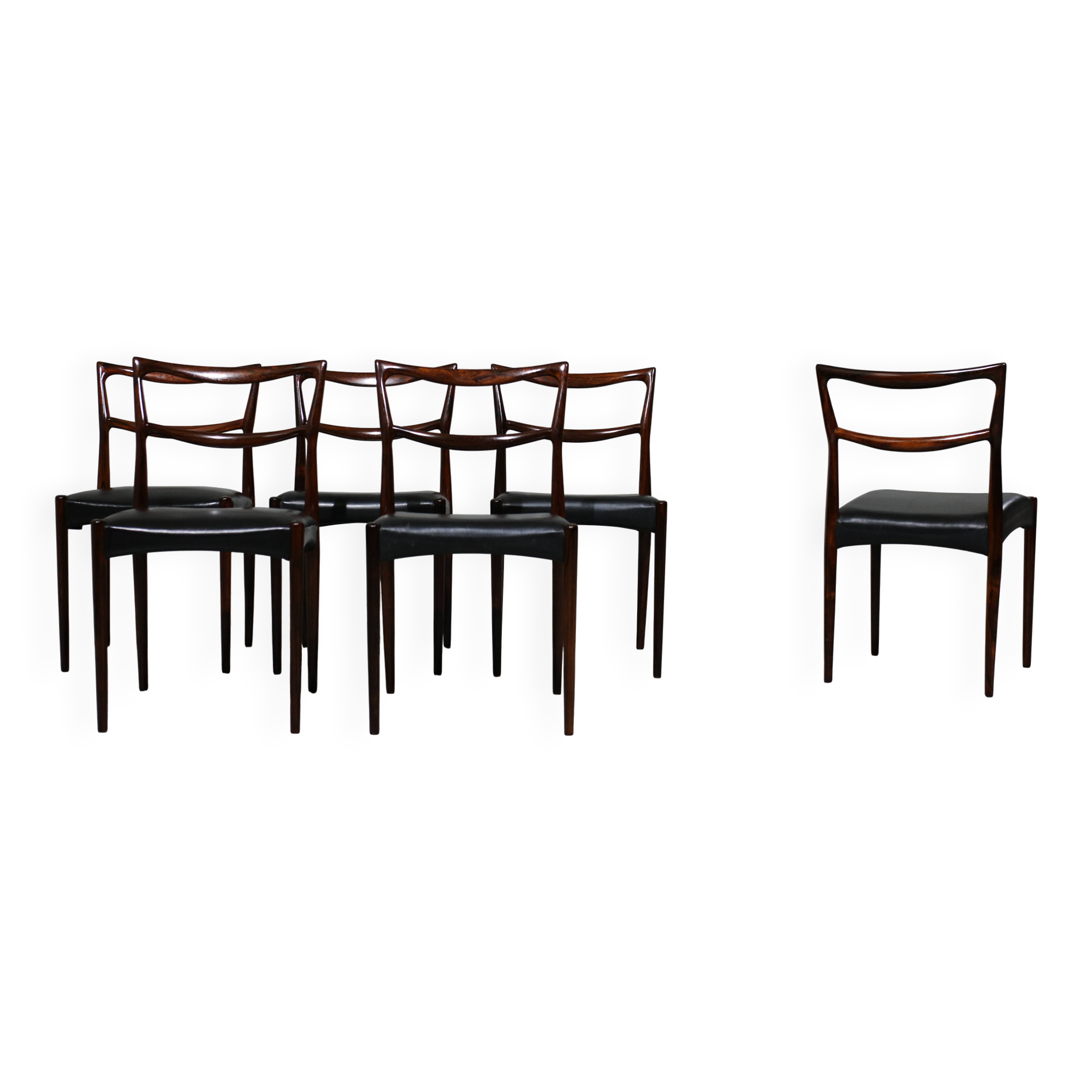 Rosewood Dining Chairs by H.W.Klein for Bramin, set of 6