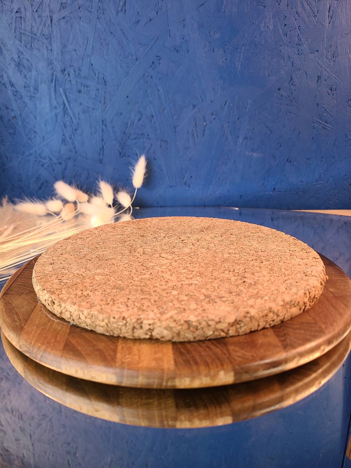 Vintage trivet in olive wood