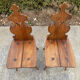 Pair of vintage Tyrolean chairs in solid wood