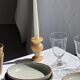 Small vintage candle holder in yellow onyx, H10 D5.5.