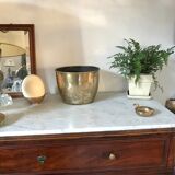 Vintage brass pot cover