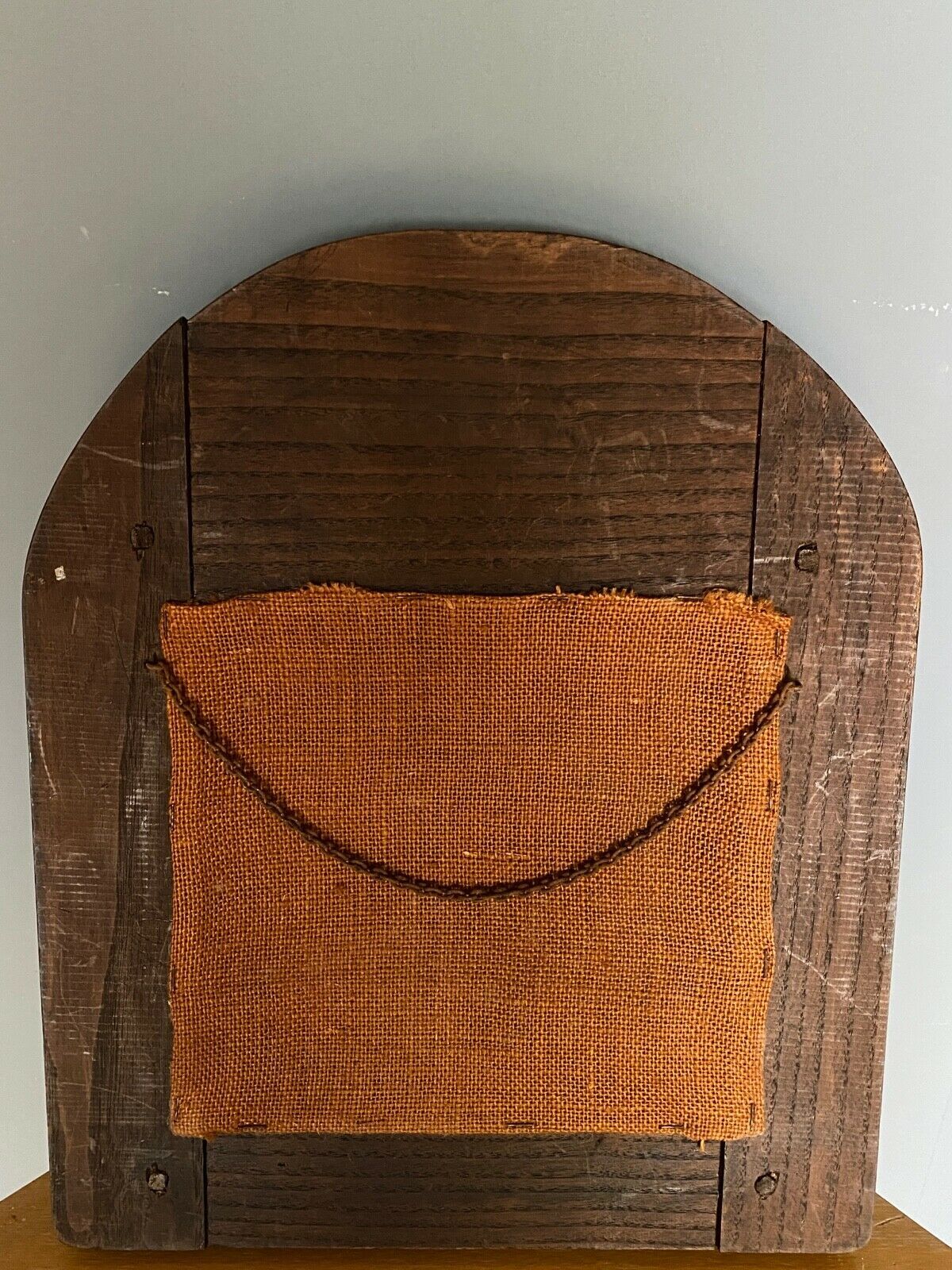 Brutalist mirror 1970 chene wood 33x44cm