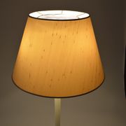 Art Deco floor lamp in white and gilded painted wood, 1925