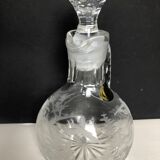 Engraved bohemian crystal carafon