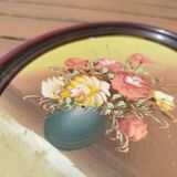 Paire de tableaux fleurs