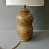 Bilobed stoneware lamp from the 70s
