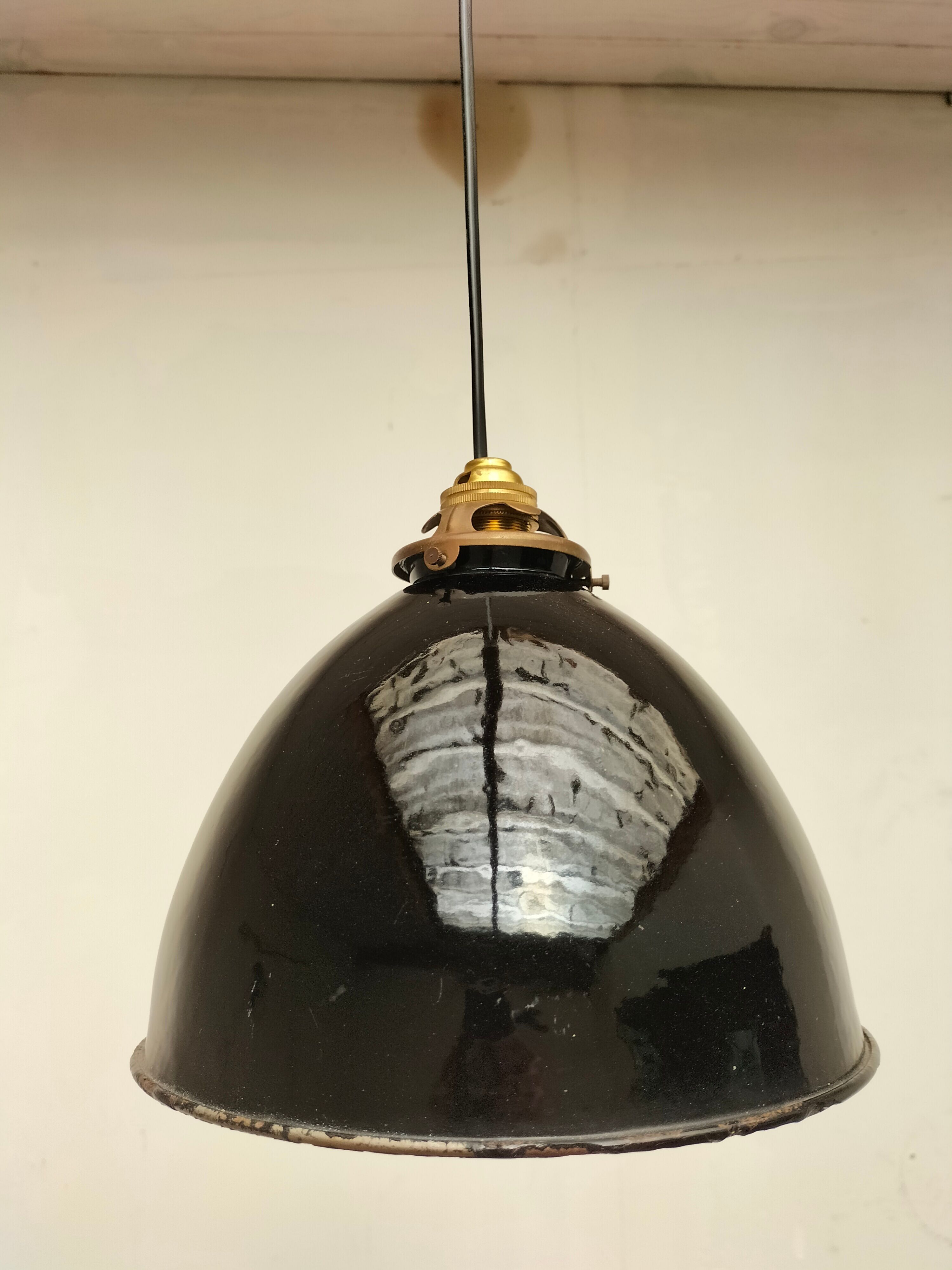 Old enamelled lamp