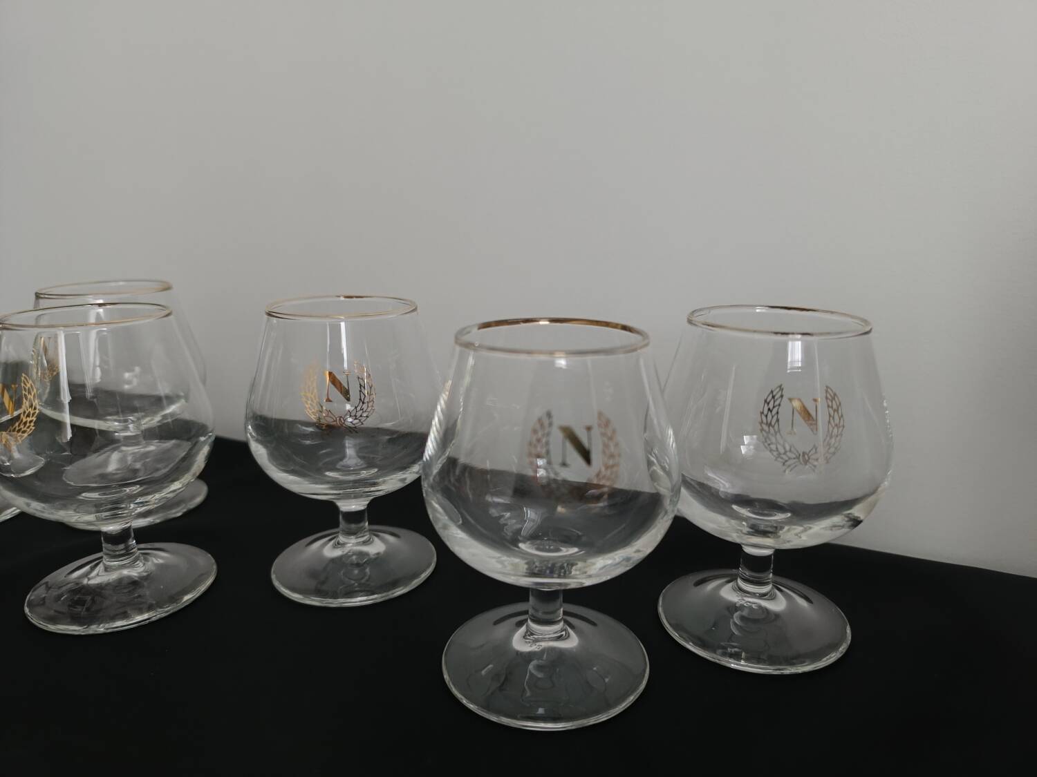 Set of 6 Napoleon cognac glasses
