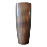 Vase en grès dans un camailleux de bruns, taupes et ocres de Gunnar Nylund pour Rorstrand. Suède 1960