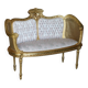 Louis XVI Napoléon III Bergère Canapé in gilded wood