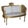Louis XVI Napoléon III Bergère Canapé in gilded wood