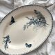 Oval ironstone dish flowers birds "Malaga" Petrus Regout