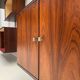 Large colorful wall unit in luxury wood