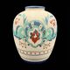 Vase céramique Art Deco décor Floral fleurs
