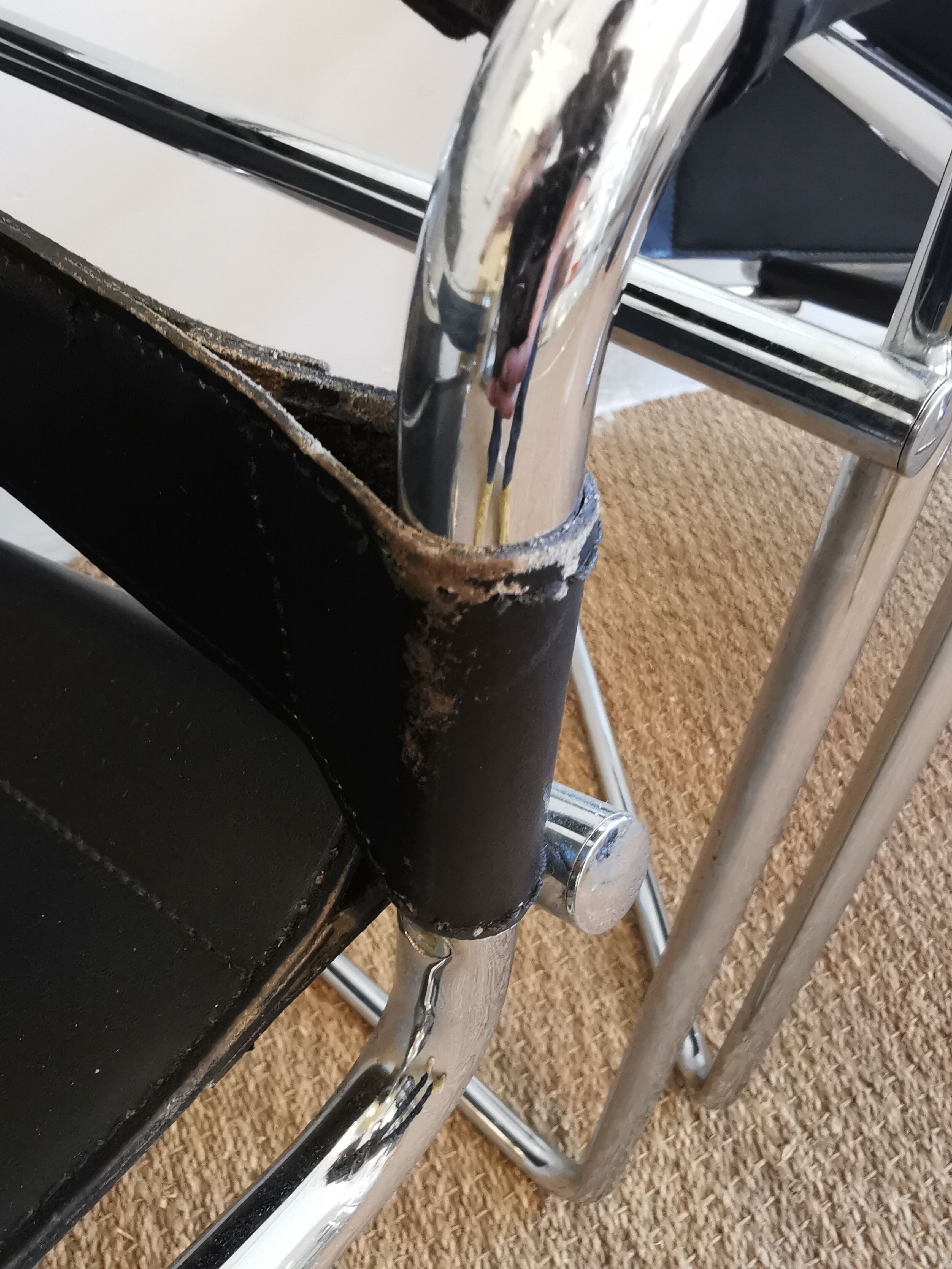 Armchairs design Vassily by Marcel Breuer Italian edition 80s