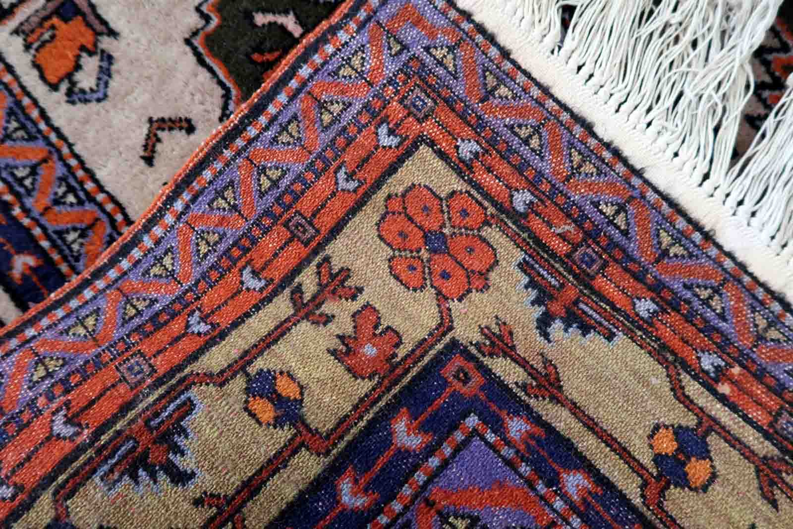 Vintage caucasian Kazak rug 123x213cm 1960s