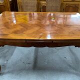 Louis XV extendable cherry dining table