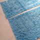 Set of two vintage sky blue rugs from the 70s
