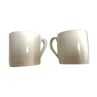 2 cups Jules Vieillard Bordeaux earthenware