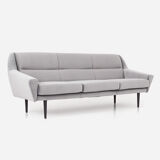 Canapé skagen argent velour, design scandinave