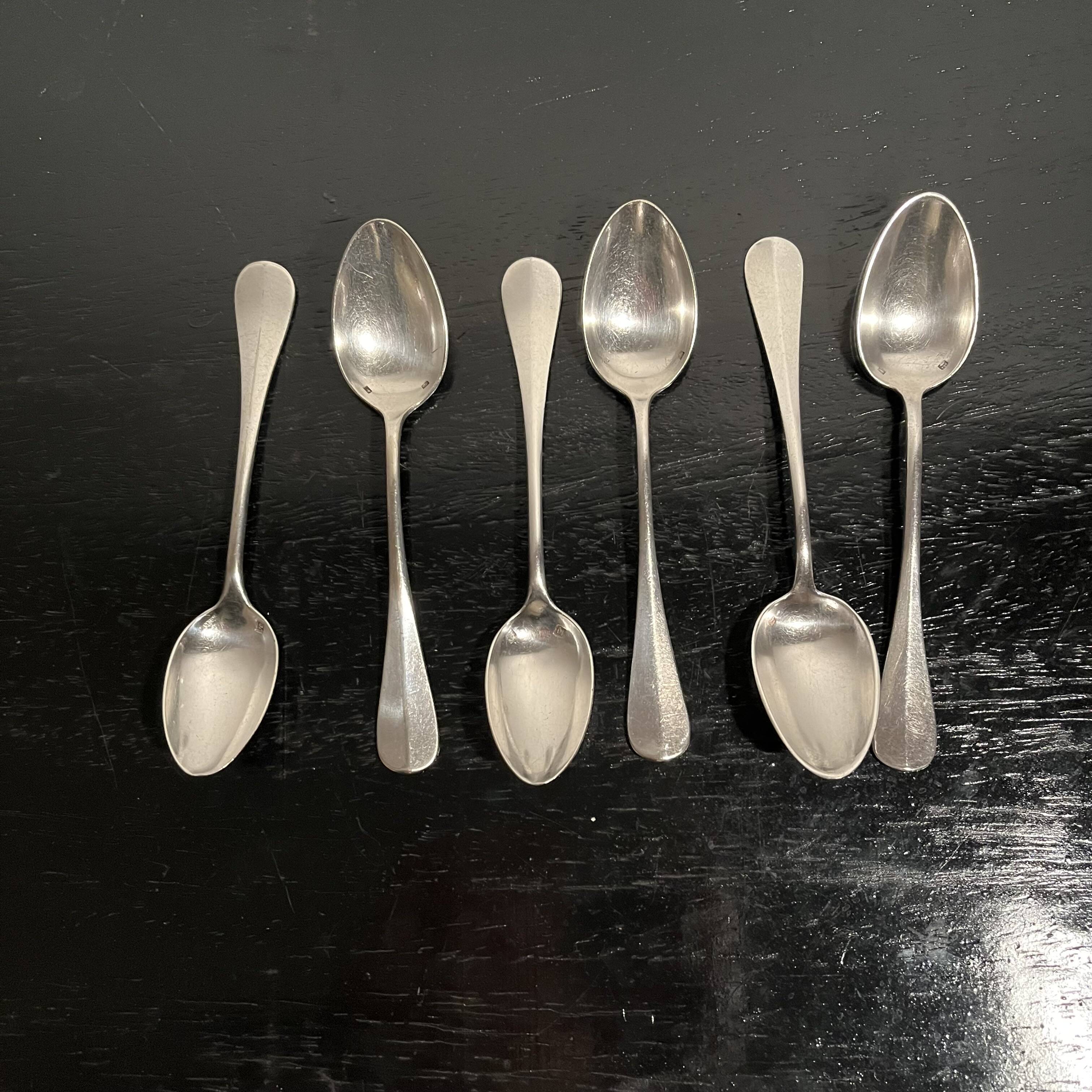 Small silver-plated metal spoons