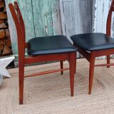 Scandinavian chairs, compass foot, skai
