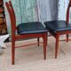 Chaises scandinaves, pied compas, skaï