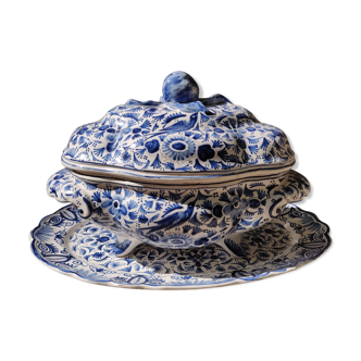 Soupière en faïence Delft hirondelle début XXème