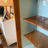 Vaisselier vitrine meuble de rangement vintage pieds compas