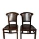 2 chaises coloniales en bois massif, années 1950
