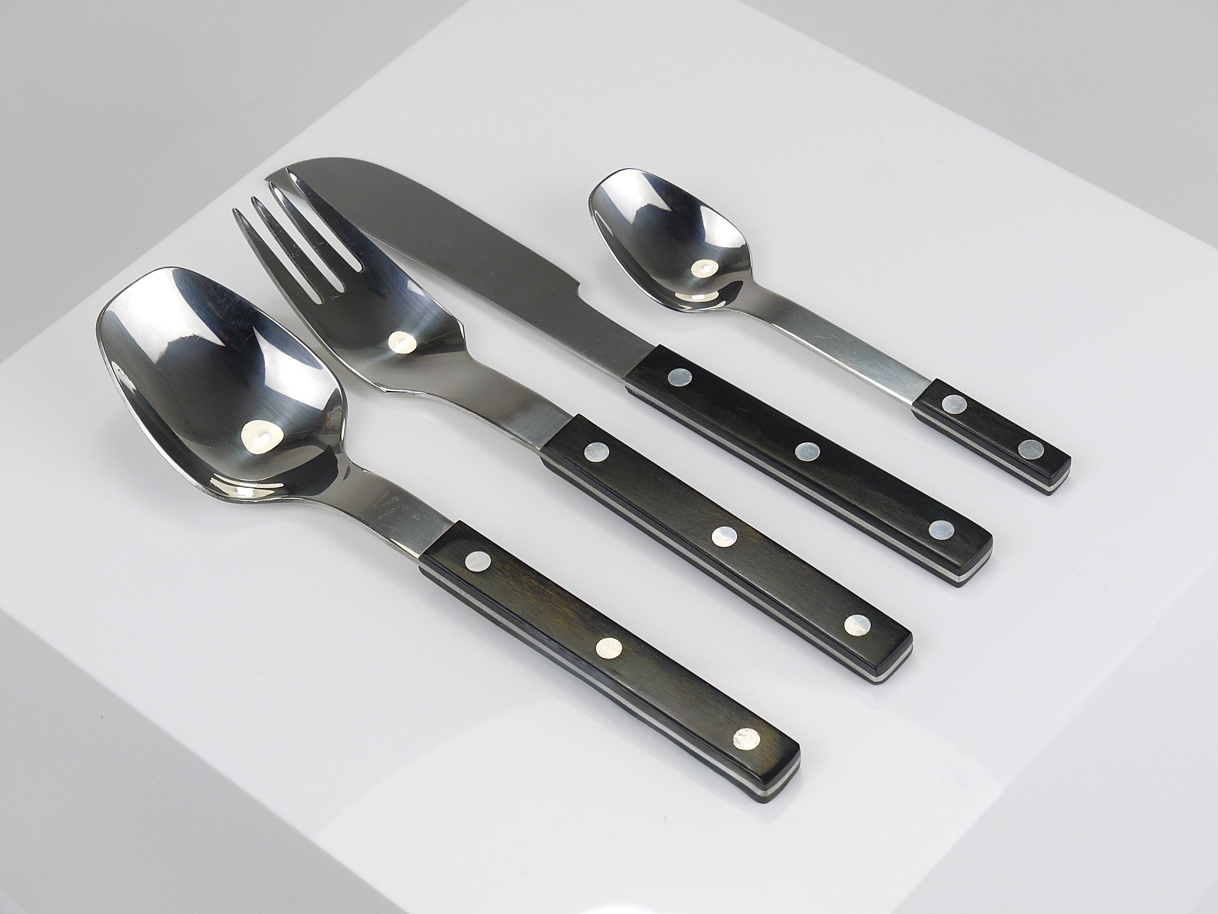 Helmut Alder Amboss Austria 2300 Flatware Cutlery for Six Persons, 1970s