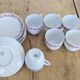 12-piece coffee service in porcelain Victoria from Czechoslovakia