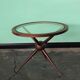 Set de Tables Basses Rondes Sputnik en Bois et Verre, Set de 2