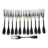 12 fourchettes à gâteaux Christofle modèle Versailles en métal argenté