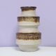 Brown & beige pagoda West Germany vase