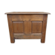 Antique coffer, french panelled oak chest