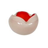 Murano - Alfredo Barbini - opaline glass - orange/white - Italy - 60's
